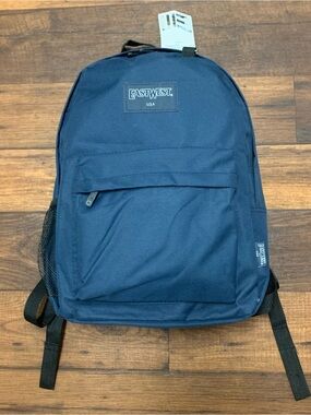 East West U.S.A Simple Student Backpack Navy Blue Unisex